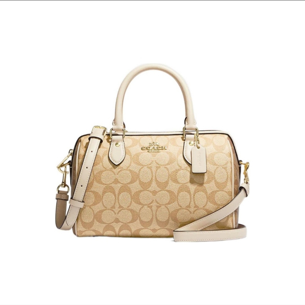 Rowan Satchel Bag In Blocked Signature Canvas